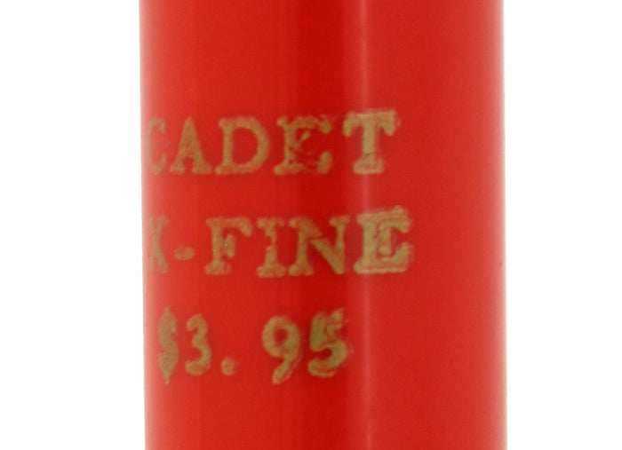 C1953 SHEAFFER CADET FOUNTAIN PEN IN VERMILLION NEVER INKED CHALK MARKED MINT OFFERED BY ANTIQUE DIIGER