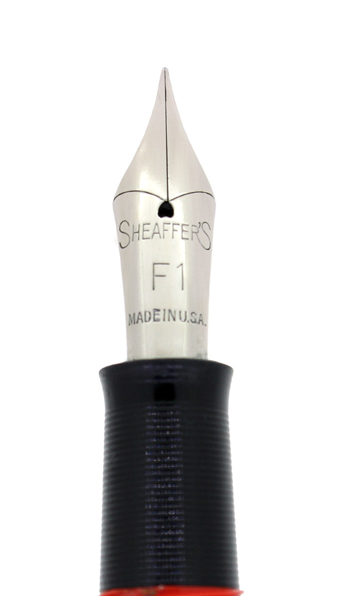 C1953 SHEAFFER CADET FOUNTAIN PEN IN VERMILLION NEVER INKED CHALK MARKED MINT OFFERED BY ANTIQUE DIIGER