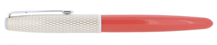 C1956 PARKER 41 FISHSCALE CAP CORAL FOUNTAIN PEN NEW OLD STOCK NEVER INKED OFFERED BY ANTIQUE DIGGER