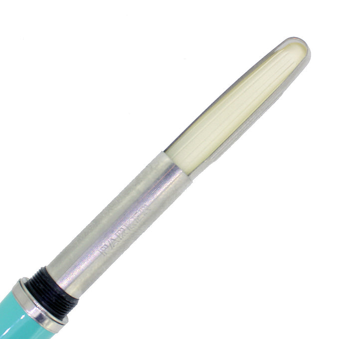 C1956 PARKER 41 FISHSCALE CAP TURQUOISE FOUNTAIN PEN IN ORIGINAL BOX NEW OLD STOCK NEVER INKED OFFERED BY ANTIQUE DIGGER