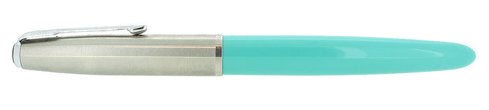 C1956 PARKER 41 TURQUOISE FOUNTAIN PEN IN ORIGINAL BOX NEW OLD STOCK NEVER INKED OFFERED BY ANTIQUE DIGGER
