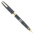 C1960 SHEAFFER GRAY COMPACT II VISULATED WINDOW 14K NIB FOUNTAIN PEN SERVICED