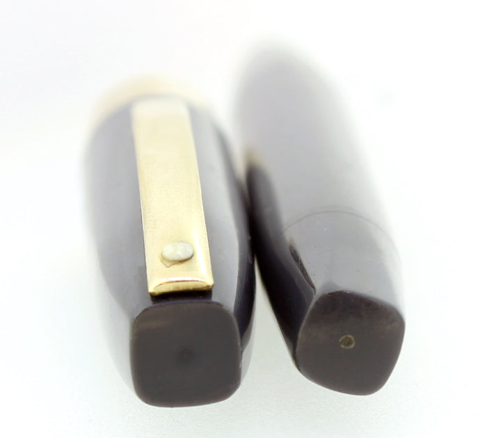 C1961 SHEAFFER DARK BLUE GRAY IMPERIAL IV FOUNTAIN PEN TOUCHDOWN FILLER RESTORED OFFERED BY ANTIQUE DIGGER