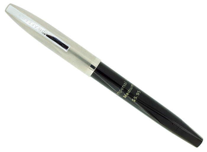 C1962 SHEAFFER BLACK IMPERIAL II FOUNTAIN PEN TOUCHDOWN FILLER NEVER INKED & CHALK MARKED OFFERED BY ANTIQUE DIGGER