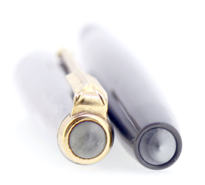 C1964 PARKER VP GREY W/LUSTRALOY CAP XXXF-XXF 14K #62 NIB FOUNTAIN PEN RESTORED OFFERED BY ANTIQUE DIGGER