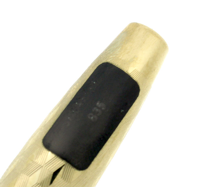 C1972 SHEAFFER IMPERIAL GOLD MARQUETRY DESIGN MODEL 835 FOUNTAIN PEN STICKERED OFFERED BY ANTIQUE DIGGER