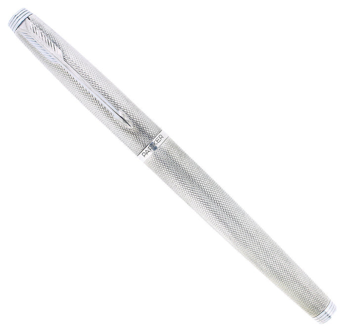 C1980 PARKER 75 GRAIN D'ORGE 14K GOLD FINE NIB FOUNTAIN PEN RESTORED OFFERED BY ANTIQUE DIGGER