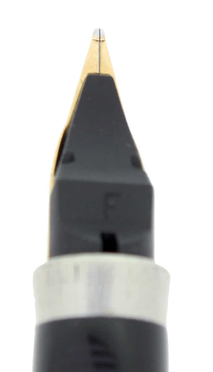 C1980 PARKER 75 GRAIN D'ORGE 14K GOLD FINE NIB FOUNTAIN PEN RESTORED OFFERED BY ANTIQUE DIGGER