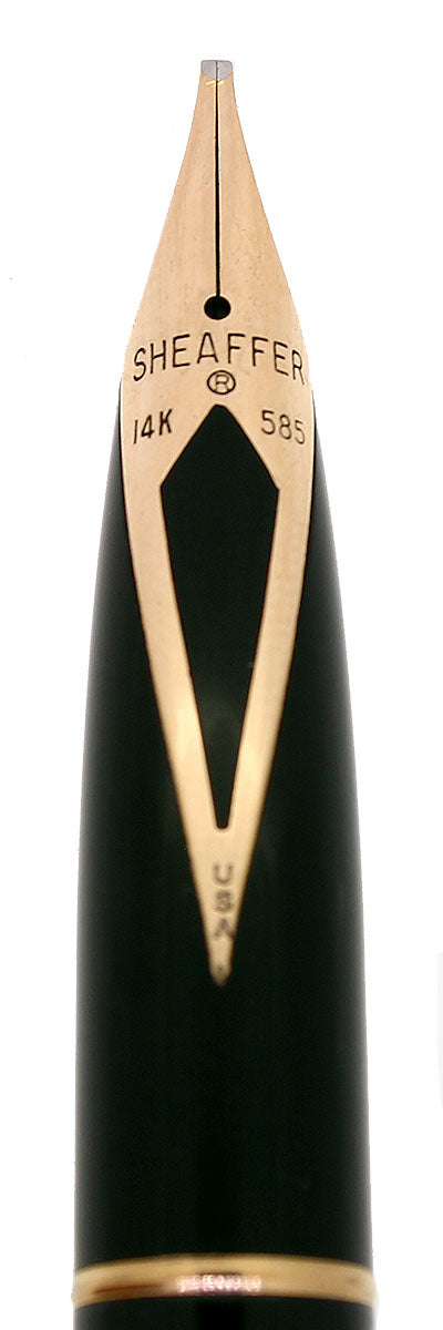 C1980 SHEAFFER TARGA MATTE BLACK CLASSIC 14K STUB NIB FOUNTAIN PEN OFFERED BY ANTIQUE DIGGER