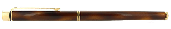 C1984 SHEAFFER TARGA SLIMLINE MODEL 1032S TORTOISESHELL 14K BROAD NIB FOUNTAIN PEN NEVER INKED OFFERED BY ANTIQUE DIGGER