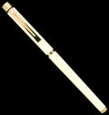 C1987 SHEAFFER TARGA SLIMLINE MODEL 1027S LAQUE IVORY 14K BROAD NIB FOUNTAIN PEN OFFERED BY ANTIQUE DIGGER