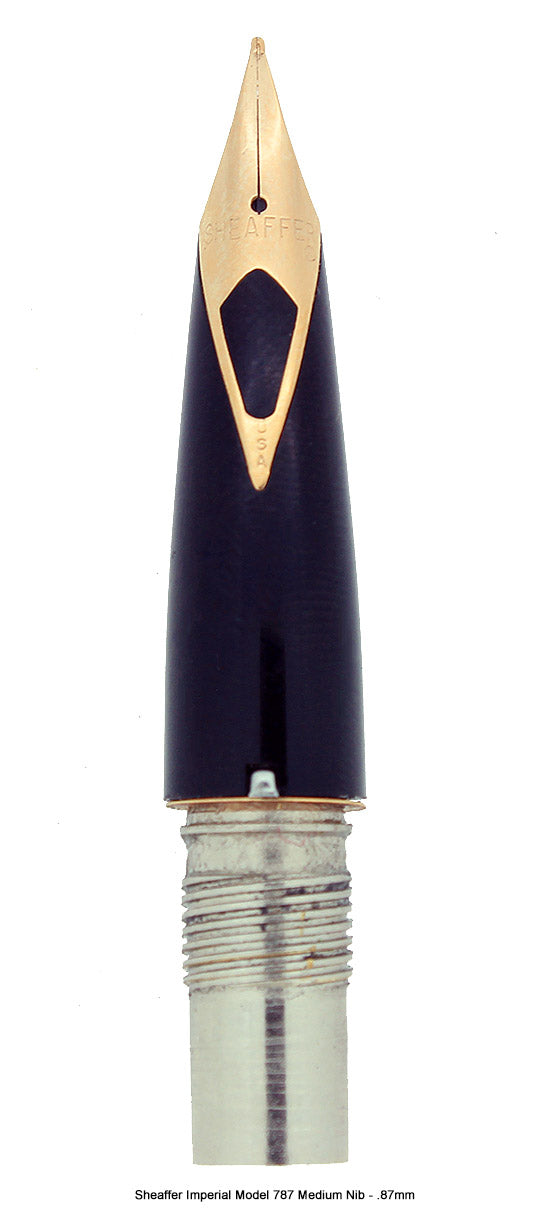 C1988 SHEAFFER IMPERIAL MODEL 787 FOUNTAIN PEN INLAID NIB - MEDIUM (.87MM) OFFERED BY ANTIQUE DIGGER