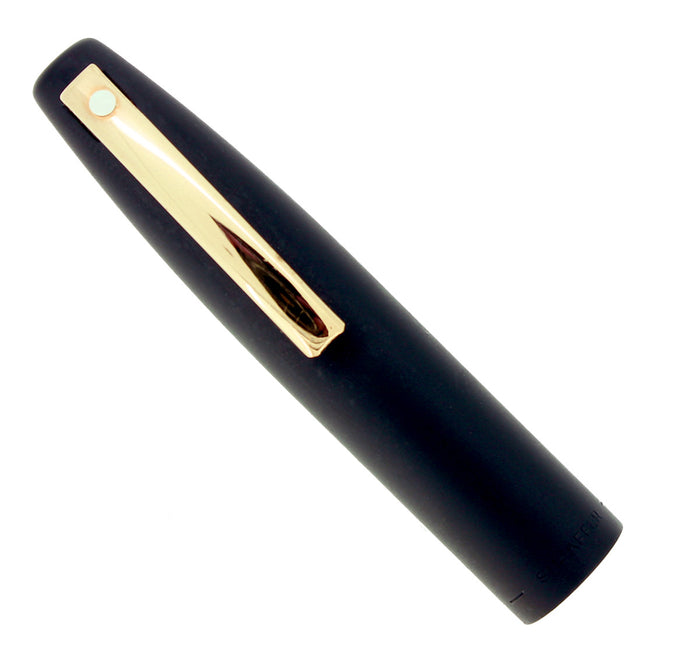 C1988 SHEAFFER IMPERIAL MODEL 787 MATTE BLACK FOUNTAIN PEN CAP GOLD TRIM NOS OFFERED BY ANTIQUE DIGGER
