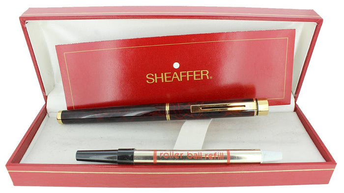 C1989 SHEAFFER TARGA GARNET RED RONCE ROLLERBALL PEN NEW OLD STOCK OFFERED BY ANTIQUE DIGGER