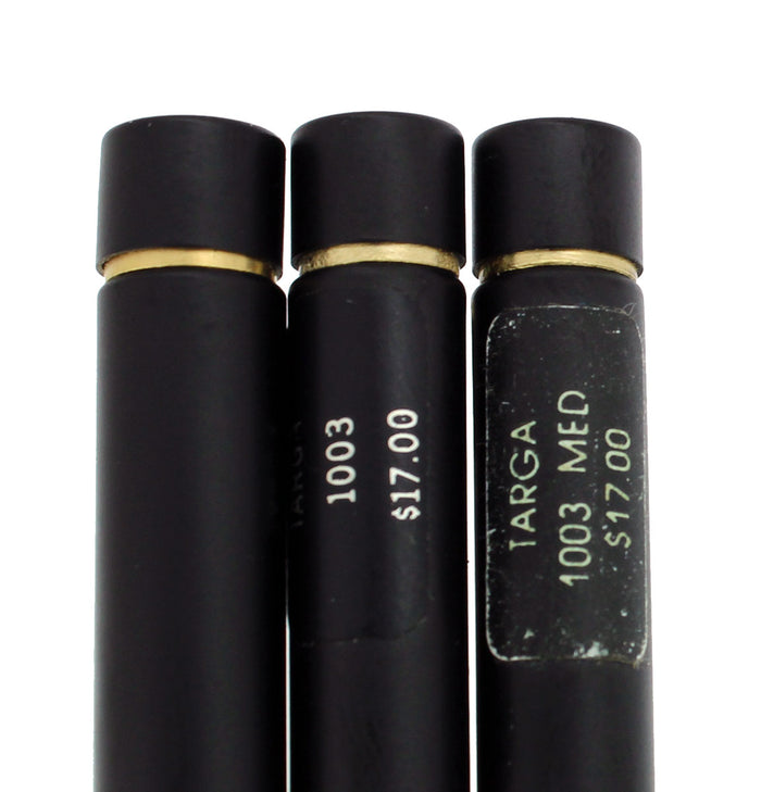 C1989 SHEAFFER TARGA MATTE BLACK SLIMLINE FOUNTAIN PEN PENCIL BALLPOINT PEN 3-PIECE SET