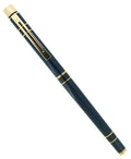 C1991 SHEAFFER TARGA SLIMLINE MODEL 1041s LAQUE PRESTIGE BLUE 14K NIB FOUNTAIN PEN NEVER INKED OFFERED BY ANTIQUE DIGGER