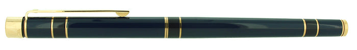 C1991 SHEAFFER TARGA SLIMLINE MODEL 1041s LAQUE PRESTIGE BLUE 14K NIB FOUNTAIN PEN NEVER INKED OFFERED BY ANTIQUE DIGGER