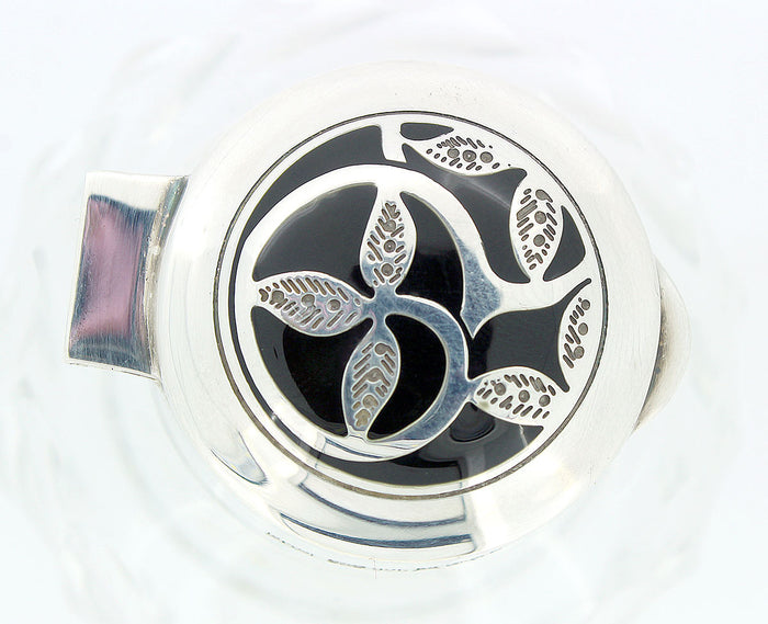 C1992 SHEAFFER NOSTALGIA STERLING SILVER & LEADED CRYSTAL INK BOTTLE NEW IN BOX OFFERED BY ANTIQUE DIGGER