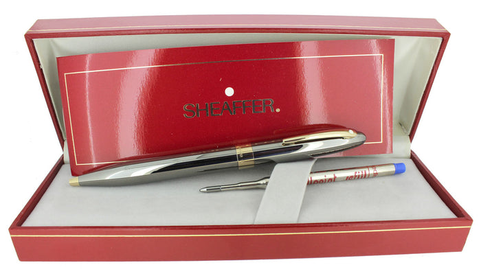 C1996 SHEAFFER CREST GUNMETAL CUSTOM ORDER BALLPOINT PEN NEW OLD STOCK OFFERED BY ANTIQUE DIGGER