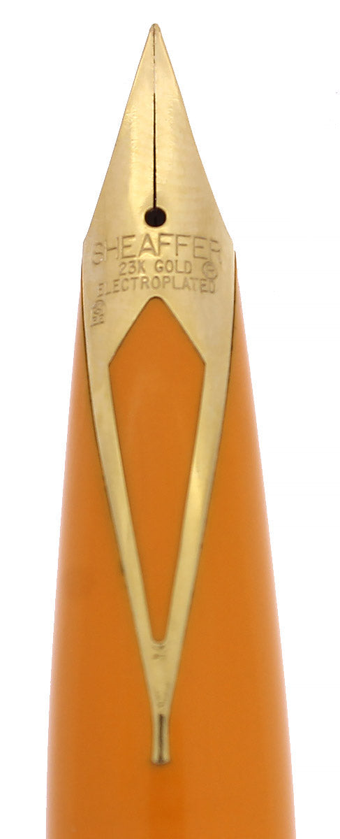 C1996 SHEAFFER IMPERIAL CADMIUM YELLOW XF NIB FOUNTAIN PEN IN ORIGINAL BOX OFFERED BY ANTIQUE DIGGER