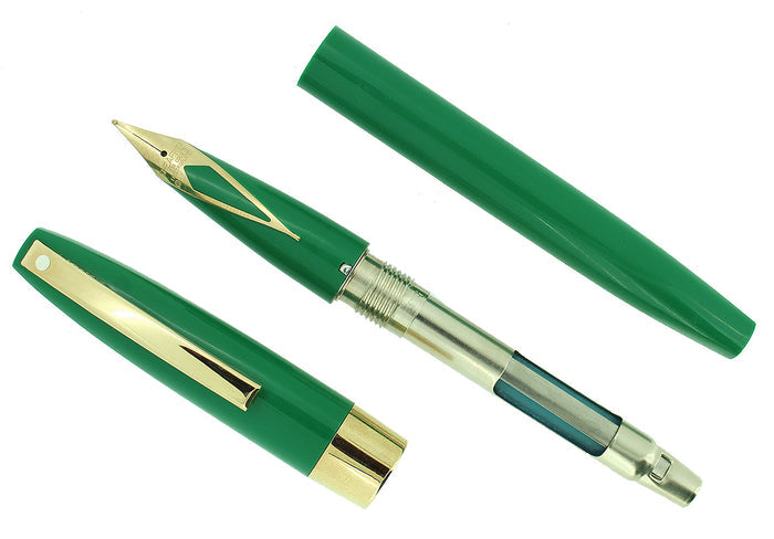 C1996 SHEAFFER IMPERIAL MODEL 2663 EMERALD GREEN FOUNTAIN PEN NEVER INKED IN ORIGINAL BOX OFFERED BY ANTIQUE DIGGER