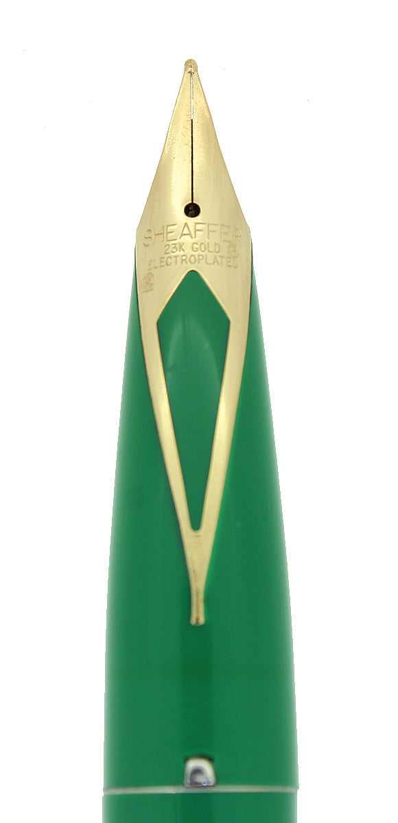 C1996 SHEAFFER IMPERIAL MODEL 2663 EMERALD GREEN FOUNTAIN PEN NEVER INKED IN ORIGINAL BOX OFFERED BY ANTIQUE DIGGER