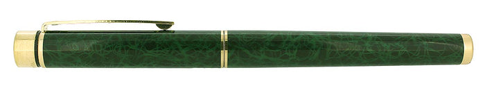 C1996 SHEAFFER MALACHITE GREEN RONCE CLASSIC TARGA MEDIUM NIB FOUNTAIN PEN NEVER INKED OFFERED BY ANTIQUE DIGGER