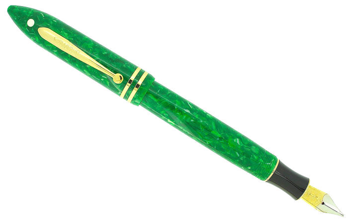 C1998 SHEAFFER JADE BALANCE II FOUNTAIN PEN MINT IN BOX 18K OBLIQUE STUB NIB OFFERED BY ANTIQUE DIGGER
