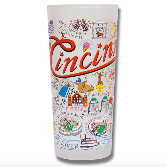 Cincinnati Frosted Glass Tumbler