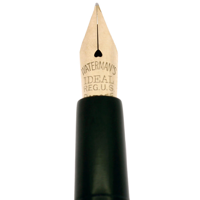 CIRCA 1911 WATERMAN #12 BCHR SLEEVE FILLER FOUNTAIN PEN F-BB FLEX NIB RESTORED OFFERED BY ANTIQUE DIGGER