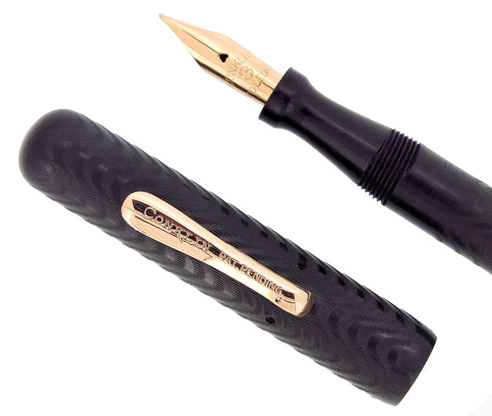 CIRCA 1915 CONKLIN 3NL BCHR CRESCENT FILLER FOUNTAIN PEN NEAR MINT COND RESTORED OFFERED BY ANTIQUE DIGGER