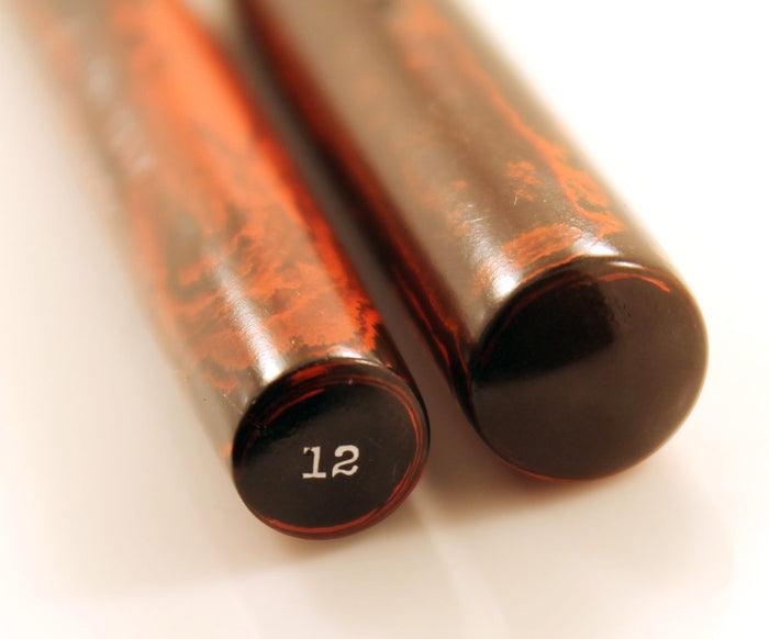 CIRCA 1915 WATERMAN #12 RED MOTTLED INK DROPPER FOUNTAIN PEN WITH XF to 2.6MM+ FLEXIBLE NIB