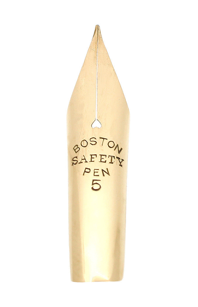 1920S BOSTON SAFETY #5 M-BBB FLEX NIB 14K FOUNTAIN PEN NIB OFFERED BY ANTIQUE DIGGER