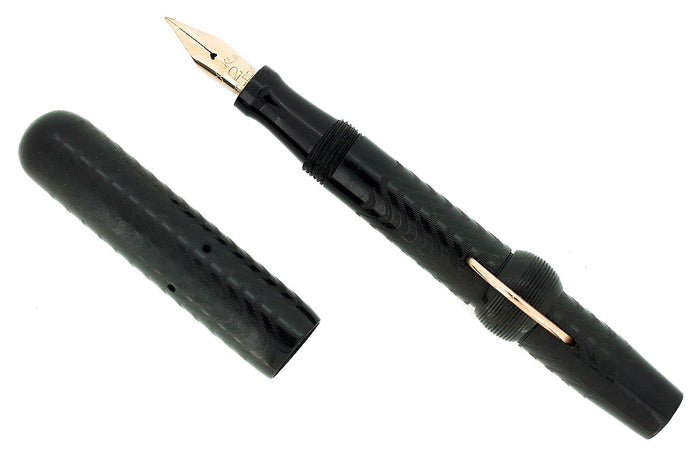 CIRCA 1920 CONKLIN 2P BCHR CRESCENT FILLER FOUNTAIN PEN NEAR MINT COND RESTORED OFFERED BY ANTIQUE DIGGER