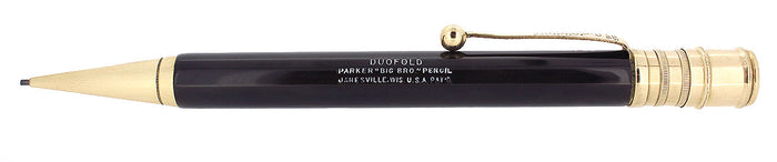 CIRCA 1924 PARKER BLACK HARD RUBBER BIG BRO DUOFOLD SENIOR PENCIL RESTORED OFFERED BY ANTIQUE DIGGER