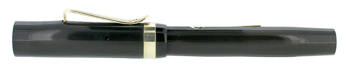 CIRCA 1925 EISENSTADT #2 BLACK CHASED HARD RUBBER FOUNTAIN PEN RESTORED OFFERED BY ANTIQUE DIGGER