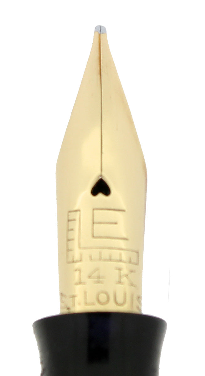 CIRCA 1925 EISENSTADT #2 BLACK CHASED HARD RUBBER FOUNTAIN PEN RESTORED OFFERED BY ANTIQUE DIGGER