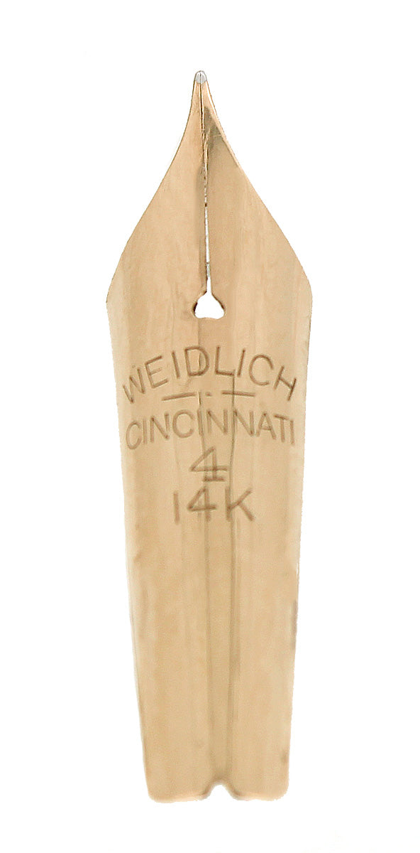 CIRCA 1926 WEIDLICH #4 FINE 14K FOUNTAIN PEN NIB OFFERED BY ANTIQUE DIGGER