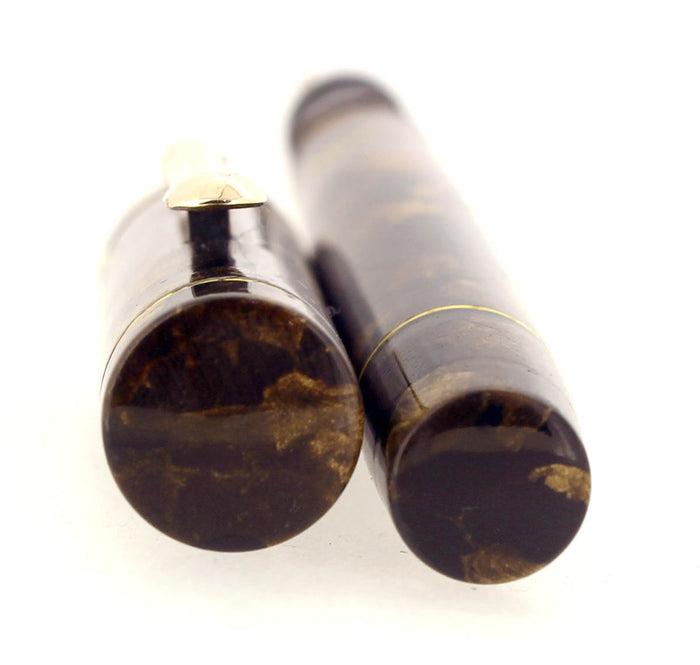 CIRCA 1927 CONKLIN ENDURA BLACK BRONZE FOUNTAIN PEN RESTORED OFFERED BY ANTIQUE DIGGER