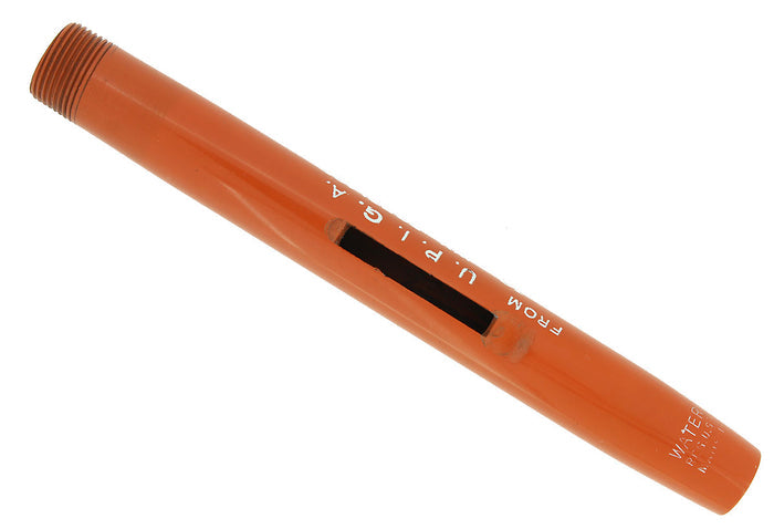 CIRCA 1927 WATERMAN 54 CARDINAL RED HARD RUBBER FOUNTAIN PEN BARREL OFFERED BY ANTIQUE DIGGER