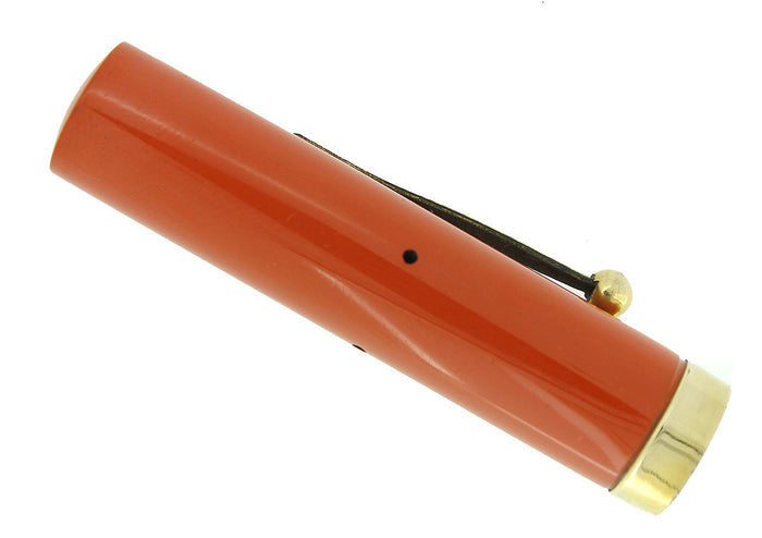 CIRCA 1927 WATERMAN 54 CARDINAL RED HARD RUBBER FOUNTAIN PEN CAP 18K GOLD FILLED TRIM OFFERED BY ANTIQUE DIGGER