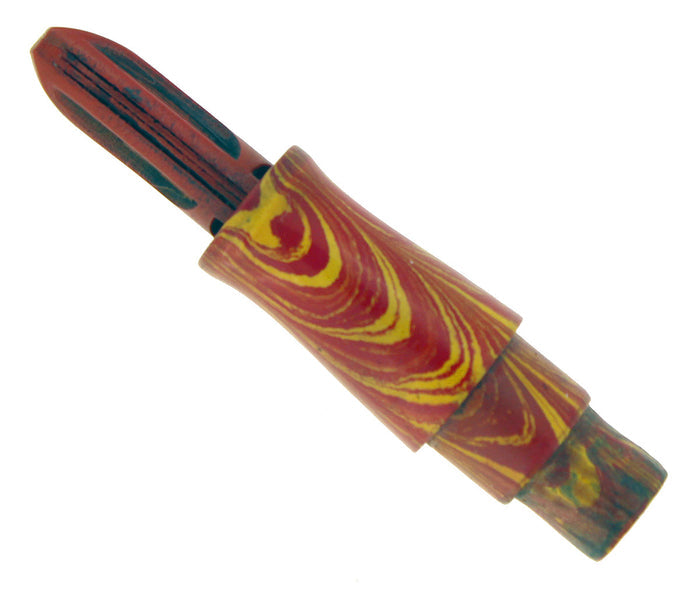 CIRCA 1928 WATERMAN 94 ROSE RIPPLE HARD RUBBER FOUNTAIN PEN SECTION & FEED PART OFFERED BY ANTIQUE DIGGER
