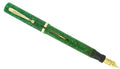 CIRCA 1929 SHEAFFER OVERSIZED FLAT TOP JADE GREEN CELLULOID FOUNTAIN PEN RESTORED OFFERED BY ANTIQUE DIGGER