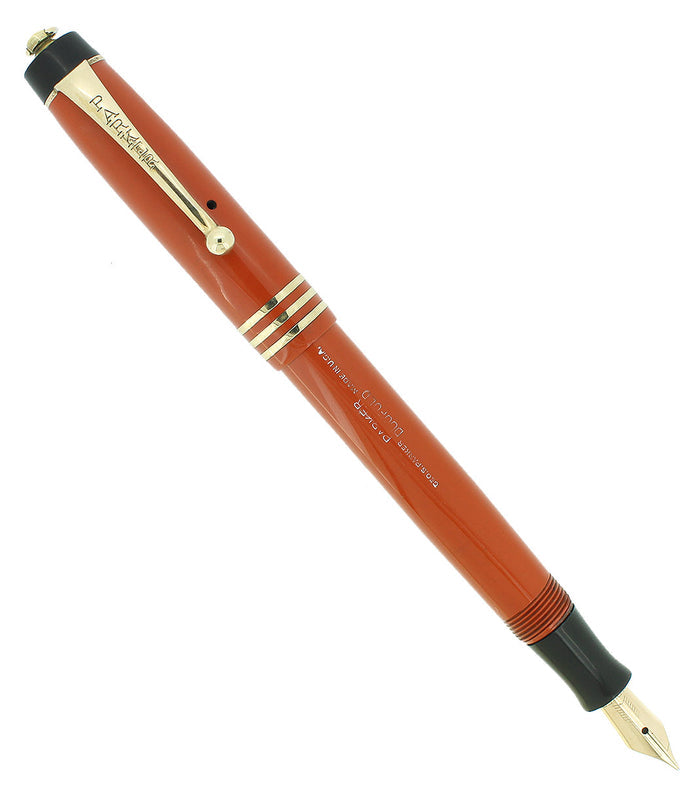 CIRCA 1931 PARKER RED DUOFOLD JUNIORETTE FOUNTAIN PEN RESTORED OFFERED BY ANTIQUE DIGGER