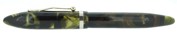 CIRCA 1931 SHEAFFER OVERSIZE BALANCE MARINE GREEN FOUNTAIN PEN RESTORED OFFERED BY ANTIQUE DIGGER