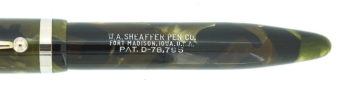 CIRCA 1931 SHEAFFER OVERSIZE BALANCE MARINE GREEN FOUNTAIN PEN RESTORED OFFERED BY ANTIQUE DIGGER