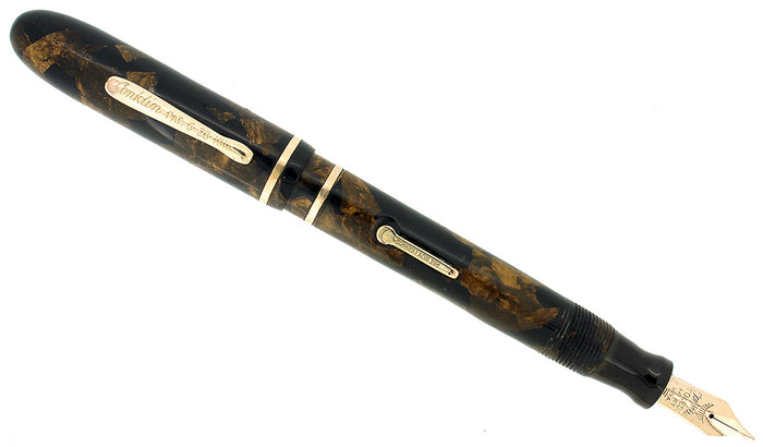 CIRCA 1934 CONKLIN ENSEMBLE BLACK BRONZE FOUNTAIN PEN PENCIL COMBO RESTORED OFFERED BY ANTIQUE DIGGER
