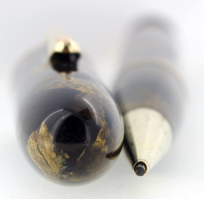 CIRCA 1934 CONKLIN ENSEMBLE BLACK BRONZE FOUNTAIN PEN PENCIL COMBO RESTORED OFFERED BY ANTIQUE DIGGER