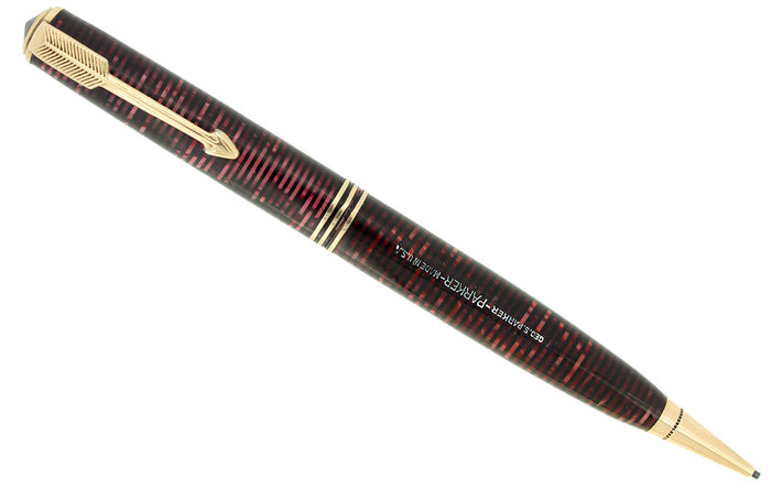 CIRCA 1934 PARKER VACUMATIC BURGUNDY PEARL STANDARD MECHANICAL PENCIL RESTORED OFFERED BY ANTIQUE DIGGER