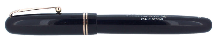 CIRCA 1940S MABIE TODD SWAN 3220 MIDNIGHT BLUE GOLD FILLED TRIM FOUNTAIN PEN RESTORED OFFERED BY ANTIQUE DIGGER